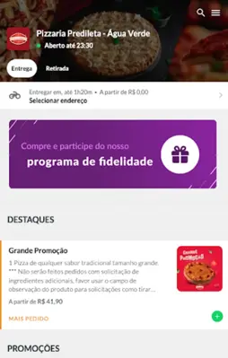 Pizzaria Predileta. android App screenshot 2